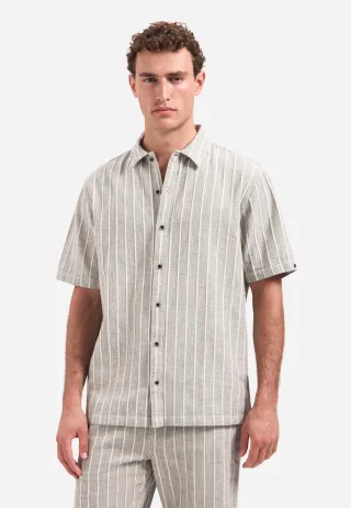 No Excess - Shirt Short Sleeve Fancy Striped sand - Gr. - S