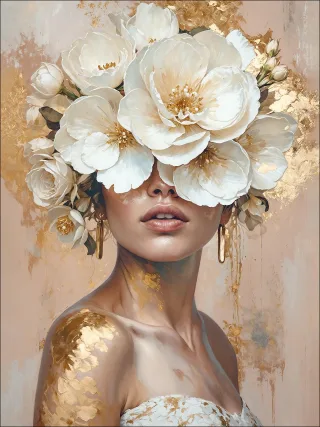 Keilrahmenbild FLOWERS IN HEAD