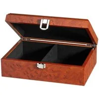 Philos Spiel, Schachfigurenbox Exklusiv - Wurzelholzdesign - 2 Fächer