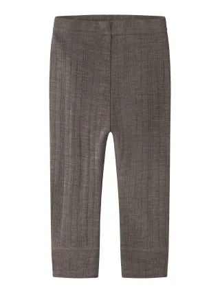 NAME IT - NBMWANG WOOL NEEDLE LONGJOHN SOLID NOOS Morel - Gr. - 56