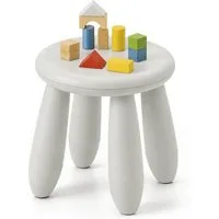 relaxdays Kinderhocker Sitzhocker für Kleinkinder, weiß