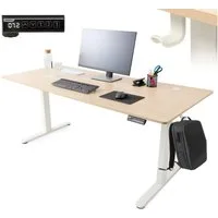 Arebos Schreibtisch Computer-Bürotisch 160 x 80 cm, elektrisch Memory-Funktion, 72-118 cm höhenverstellbar, Hebekapazität: 70 kg