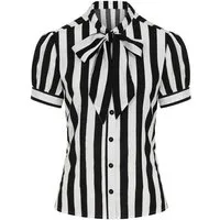 Hell Bunny Blusenshirt Juno Gestreift