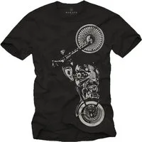 MAKAYA T-Shirt Motorrad Bekleidung - Biker T-Shirt Männer Geschenke Motorradfahrer mit Druck