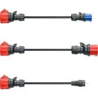 Adapterset für Gemini flex 11 kW, 3-teiliges Set schwarz, 30cm