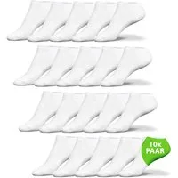 Kemes Sneakersocken kurze Socken Damen und Herren Halbsocken Sneakersocken Schwarz Weiß (10-Paar) Mit Größenbeschriftung unter der Socke