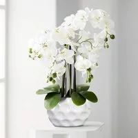 Kunstorchidee Kunstpflanze Orchidee Orchidee, Creativ green, Höhe 55.00 cm, im Keramiktopf