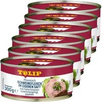 TULIP Wurstkonserve Schweinefleisch im eigenen Saft 300g Fleisch Schwein Frühstücksfleisch, 300 g