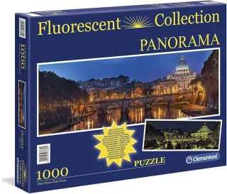 Clementoni Puzzle - Fluorescent Collection Rom Panorama [1.000 Teile]