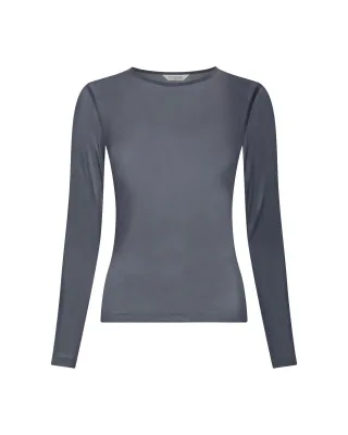 msch copenhagen - Semi-transparentes Longsleeve - MSCHJanie blau - Gr. - S