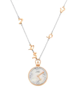 Orphelia Damen 925 Sterling Silber Halskette - Silber/Rosé ZK-7174/1