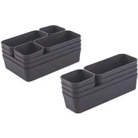 Engelland Schubladeneinsatz Schubladen-Organizer (Vorteils-Set, 14 St., individuelle Anordnung, passend für alle gängigen Schubladen), BPA-frei, spülmaschinengeeignet, gefrierschrankgeeignet