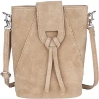 MIRROSI Umhängetasche Damen Crossbody Bag, Echtleder Made In Italy, 14,5x19x6cm