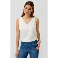 s.Oliver Blusentop Bluse Ärmelloses Chiffon-Top mit V-Ausschnitt und floralem Muster