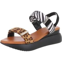 Ital-Design Damen Sandalen mit breiten Riemen und flexibler Sohle Plateausandaletten (89542307) Keilabsatz/Wedge Keilsandaletten in Braun