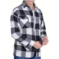 Megaman Jeans Flanellhemd Herren Holzfällerhemd Flanellhemd Kariert Freizeithemd Jacke Regular, Langarm, Kentkragen