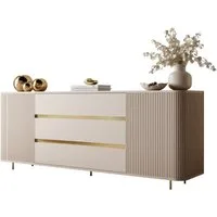 Lookway Kommode MIRAGE GOLD 2D3S mit gerillten Seiten und goldenen Details