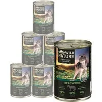 Dehner Wild Nature Bergweide Adult Pferd / Rind, 6 x 400 / 800 g Dose Pferd, Nassfutter für: Hunde, Nassfutter für ausgewachsene Hunde, glutenfrei