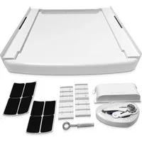 Whirlpool Zwischenbaurahmen Verbindungsrahmen 484000008436 SKS 101 Rahmen, mit Arbeitsplatte für 60x60 cm-Waschmaschinen / Trockner