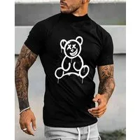 RMK T-Shirt Herren Shirt mit Bärendruck Bear Smiley aus Baumwolle