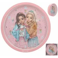Depesche Spiel DEPESCHE TOPModel Wanduhr TEAM TEDDY - Lautlose Kinderwanduhr 25cm Ros