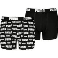 PUMA Boxershorts PUMA BOYS EVERYDAY LOGO PRINT BOXERS 2P (Packung, 2er Pack) mit breitem Logobund