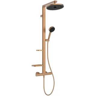 Ideal Standard Duschsystem CerathermAlu+ mit Brausethermostat 2 Ablagen,2-fach-Handbrause und 2F-Kop BD583BR