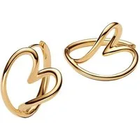 Pandora Paar Creolen 263807C00, für Damen Herz Goldfarben