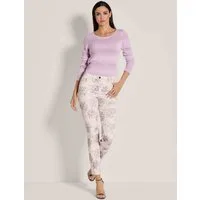 MADELEINE Stoffhose Schlanke Hose mit Unikat-Print