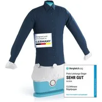 CLEANmaxx Bügelsystem Hemden- und Blusenbügler 1800W blau, 1800 W, Bügelstation Hemd & Blusenbügler schnell trocken & gebügelt