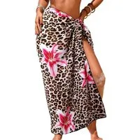 nsihing Pareo Strandtuch Damen Pareo, Transparent mit Blumenmuster