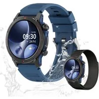Zevelora Herren's und Damen's IP68 Wasserdicht HD-AMOLED Display 280mAh Akku Smartwatch (3,6 cm/1,4 Zoll, Android/iOS), mit austauschbarem weichem Mesharmband, mit Herzfrequenz SpO2 Schlafmonitor Schrittzähler Fitnessuhr