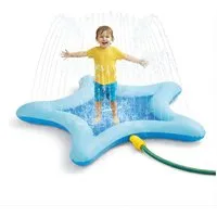 alldoro Spiel-Wassersprenkler Sternförmige Sprinklermatter für Kinder mit Spritzfunktion Ø 100 cm, Splash Pad Wasserspielmatte für draußen, inkl. Gartenschlauch-Adapter