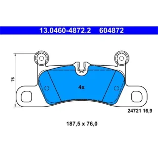 ATE Bremsbel?ge hinten VW Touareg 3.0 3.6 4.2 V6 V8 TDI