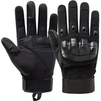 LA CUTE Multisporthandschuhe Taktische Handschuhe Nylon Schwarz M – Ideal für Outdoor & Sport (Set besteht aus 1 Paar taktische Handschuhe in Schwarz, Größe M) Langlebiges Nylon, verstärkte Knöchel, Klettverschluss, Komfort