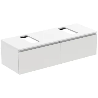 Ideal Standard Waschtischunterschrank Finesse Ausschnitt r/l 1402x505x378mm 2 Auszüge Weiss matt, E3 E3495Y1