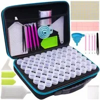MALATEC Kreativset 5d Diamond Painting Zubehör-Set im praktischen Etui, (5d Diamond Painting Zubehör Koffer-Set, 5d Daimond Painting Zubehörkoffer), Präzisionswerkzeuge für exakte Diamantstickereien.