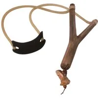 AceCamp Outdoor-Spielzeug Steinschleuder aus Holz – handgeschnitzt, leicht & robust, Holz, Gummi, Leder, (1-tlg)