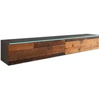 Home affaire Lowboard LOWBOARD VERA, wahlweise mit oder ohne Beleuchtung, Modernes griffloses TV-Board, 180 cm TV-Schrank, stehend und hängend