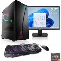 CSL Levitas V26320 Gaming-PC-Komplettsystem (27", AMD Ryzen 5 Ryzen 5, AMD Radeon Graphics, 32 GB RAM, 1000 GB SSD)