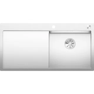 Blanco Claron 5 s-if Spüle 521625 100x51cm, Edelstahl, rechts, PushControl Ablauffernbedienung