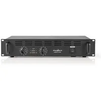 Nedis AAMP16120BK Verstärker (XLR-Anschlüsse, Laborbuchsen, einfache Rackmontage für den Einsatz)