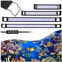 Clanmacy LED Aquariumleuchte 35-105cm LED Aquarium-Beleuchtung, Länge verstellbar, Energiesparend, 25W für 90-105cm aquarium