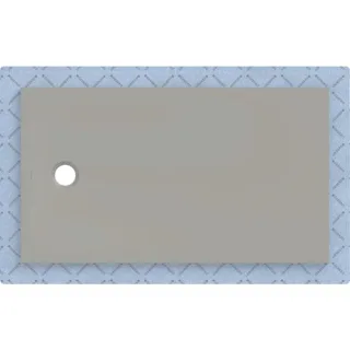 Geberit CleanFloor30 Duschfläche integriert, mit Dichtvlies, grau: 140x80cm,, 551007291 551007291