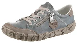 Rieker Sneaker mit Zierreißverschluss, Freizeitschuh, Halbschuh, Schnürschuh