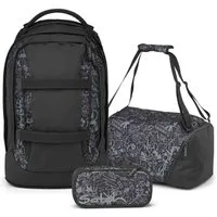Satch Schulrucksack Pack (3tlg, inkl. Schlamperbox und Sporttasche)