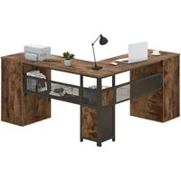 mukuhi Schreibtisch SCHREIBTISCH L-Form mit Schubladen Eckschreibtisch Büro 150 cm