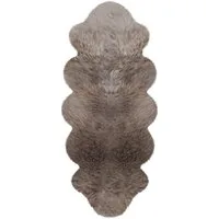 Heitmann Felle Fellteppich Doppel-Lammfell - Premium Qualität, fellförmig, Höhe: 70 mm, echtes Austral. Lammfell, besonders weich, auch ideal als Bettvorleger