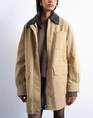 topshop - TSPOSIE BUCKLE JACKET Tan - Gr. - M
