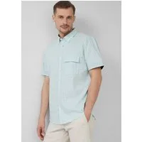 s.Oliver Kurzarmhemd Hemd Regular Fit: Kariertes Hemd aus Baumwolle mit Button-Down-Kragen